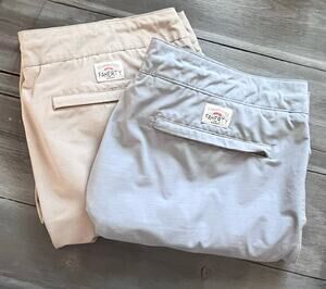 Faherty All Day Shorts Mens 36 Gray Tan Stretch Chino Performance Lot of 2
